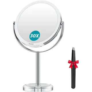 Auxmir Schminkspiegel mit 1x/30-facher Vergrößerung