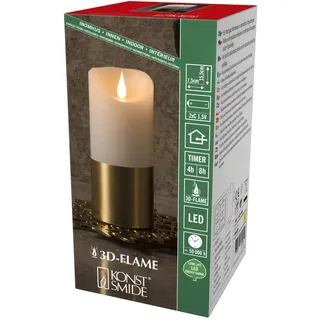 Konstsmide LED-Kerze Weihnachtsdeko 15,5 cm weiß