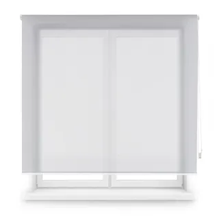 Blindecor Verdunkelungsrollo nach Maß | Farbe Grau | Rollo Screen 95 x 180 cm (Breite x Höhe) Stoffgröße 92 x 175 cm | Rollo zum Aufrollen, für Fenster