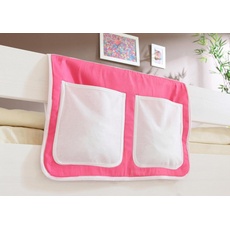 Bild Bett-Tasche 'Stofftasche', rosa/weiß