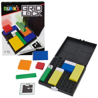 Spin Master Rubik’s Gridlock, spannendes Knobelspiel mit 88 Aufgabenkarten, 4 Verschiedene Schwierigkeitsgrade, praktische Box für unterwegs, für 1 und mehr Spieler*Innen ab 7 Jahren