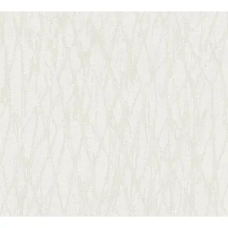 A.S. Création Smart Surfaces Vliestapete mit Metallic-Muster 10,05 m x 0,53 m - Weiß, Beige, Metallic - Steintapete für verschiedene Räume Made in Germany - 395631
