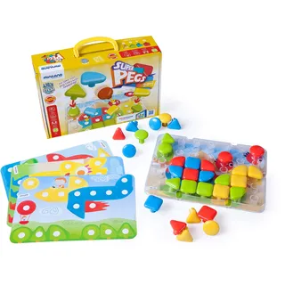 Miniland 45319 - Super Pegs 1 Platte, 4 Vorlagen - 39 mm, 38 x 30 cm