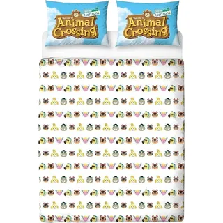 Animal Crossing - Strand Bettwäsche, wendbar (2er-Pack) TC108 (Doppelbett) (Bunt) - Bunt