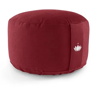 Lotuscrafts® Meditationskissen, Extra-hoch mit 20 cm Sitzhöhe, Yoga Kissen mit Dinkelfüllung, Yogakissen Rund, Bodenkissen Rund, Yogakissen Meditationskissen, Bezug waschbar, GOTS Zertifiziert