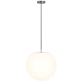 Licht-Erlebnisse außen Pendelleuchte rund Ø 30 cm H: max. 150 cm Grau Weiß Kugel Lampe Garten Terrasse