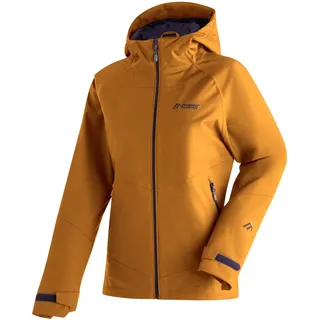 Outdoorjacke MAIER SPORTS "Solo Tipo W", Damen, Gr. 44, braun (hellbraun), 100% Polyester (recycled), Rundhals, Jacken Outdoorjacke, Damen Wanderjacke, atmungsaktiv und wasserdicht, Regenjacke mit Kapuze