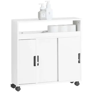 SoBuy Nischenregal Weiß , Holzwerkstoff , 70x71x20 cm , Badezimmer, Badmöbel, Midischränke