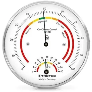 TROTEC BZ15C Thermohygrometer Hygrometer Thermometer Messbereich 0°C bis 40°C / 0% bis 100% Messung der relativen Luftfeuchte und der Lufttemperatur Einfache Ablesbarkeit und Interpretation