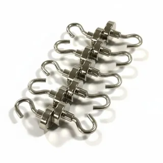 PARENCE – Set aus 10 Neodym-Magnethaken mit Haken – Starke hängende Magnete – (10 Stück) 4,2 x 2,4 cm