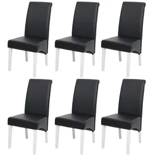 MCW Esszimmerstuhl M37 Kunstleder Schwarz 6er Set