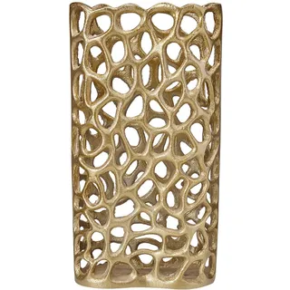 Beliani Dekovase Aluminium gold Sanchi , Metall , 33 cm , Dekoration, Vasen, Metallvasen