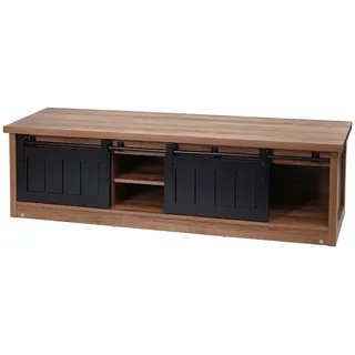 MCW K75 TV-Rack 150x43 cm Braun Holz/Metall
