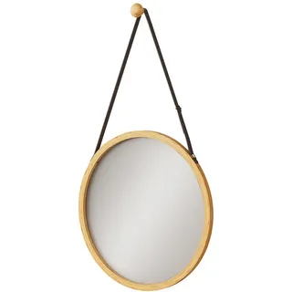 Vicco Spiegel Mirno Bambus 38 x 38 cm mit verstellbarem Gurt, Model 56526 - Braun