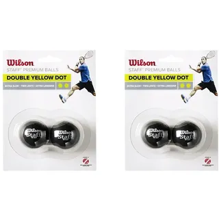 Wilson Squash-Ball, Staff, 2 Stück, Gelb II, Schwarz, WRT617600 (Packung mit 2)