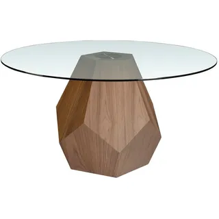 ac angel cerda Esstisch Ø 150 cm transparent/braun