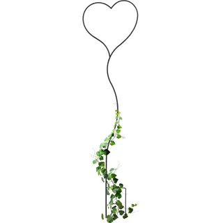 Relaxdays Rankhilfe Herz 147 x 38 cm Schwarz