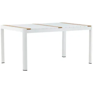 VCM Gartentisch 150 x 90 x 75 cm Weiß