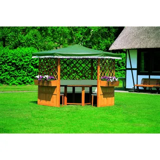 Promadino »Marburg« Standard 250 x 250 cm, inkl. Sitzgruppe und Brüstung,