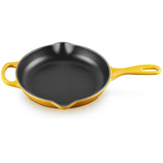 LE CREUSET Signature Gusseisen Brat- und Servierpfanne, Rund, Ø 23 cm, Für alle Herdarten inkl. Induktion geeignet, 1,93 kg, Nectar, 20182236720422