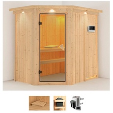 Bild von Sauna »Swantje«, (Set), 3,6-kW-Bio-Plug & Play Ofen mit externer Steuerung beige