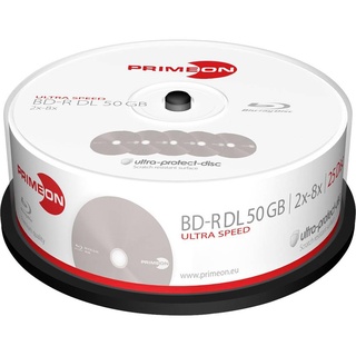 PrimeOn BD-R DL Rohling 50GB 8x 25er Spindel