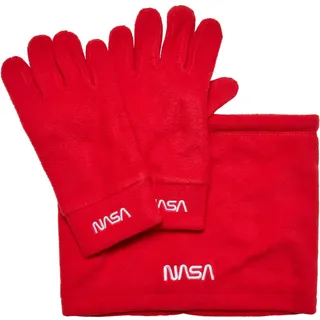 Mister Tee Herren Handschuhe NASA Fleece Set schwarz Einheitsgröße