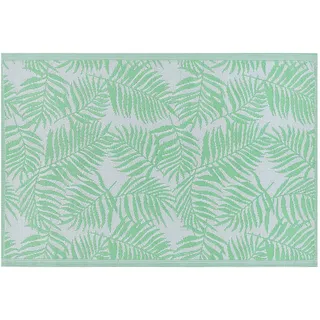 Beliani Outdoor Teppich Hellgrün Polypropylen 120 x 180 cm Zweiseitig Terrasse Balkon Garten Ausstattung Wohnzimmer Salon Diele Flur - Grün, Weiß