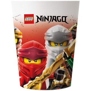 Procos 92856 - Mehrwegbecher Lego Ninjago, 2 Stück, Fassungsvermögen 230 ml, wiederverwendbar, Partygeschirr