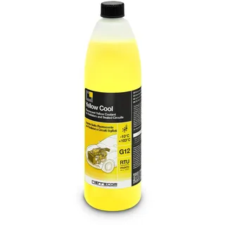 ERRECOM Yellow Cool, Gelbe Fluoreszierende Kühlerflüssigkeit -10°C, G12-Frostschutzmittel mit Oat-Inhibitorpaket auf organischer Basis, gebrauchsfertig, 1 Liter