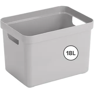 SUNWARE Aufbewahrungsbox Bad 35 x 24,6 x 24,3 cm 1-tlg. grau/silber