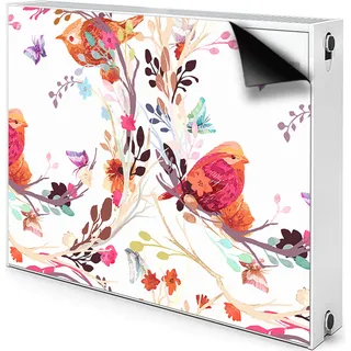 Magnet Heizkörper-Abdeckung Verkleidung Abdeckung Heizkörperabdeckung 80x60 cm - Vögel, auf, Zweige
