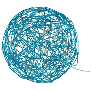 LED-3D-Kugel 'Galax Fun', schwarzes Blau, Alu, 30cm - Blau