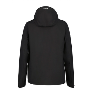 Softshelljacke ICEPEAK "BARMSTEDT", Herren, Gr. 52, schwarz (basic schwarz), Obermaterial: 100% Polyester, Jacken Softshelljacke, wasserabweisend, winddicht, atmungsaktiv