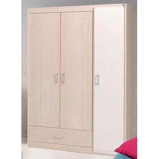 Parisot Kleiderschrank Charly 112 x 179 x 52 cm Beige/Weiß