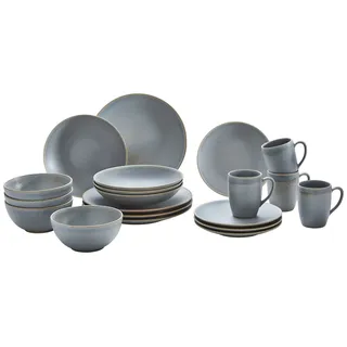 Asa Selection Kombiservice 20-tlg. Cafe del Mar graublau unifarben