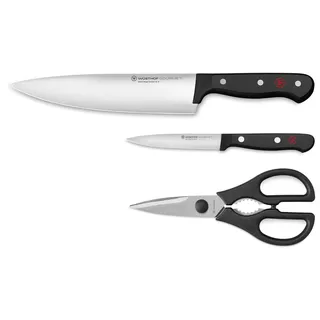 WÜSTHOF Gourmet Messerset mit 3 Artikeln, Schwarz