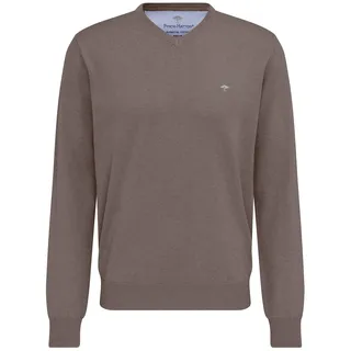 FYNCH-HATTON Pullover mit V-Ausschnitt, Logo-Stickerei, für Herren, 860 earth,