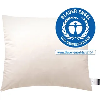 billerbeck Federkopfkissen »E14 Greta« 1 Stk. tlg. Das Kissen mit dem blauen Engel, beige