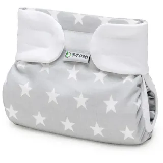 T-Tomi Orthopädisches Spreizhöschen für breites Wickeln - klettverschluss Grey stars (5-9 kg) 1 St