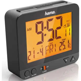Funkwecker "RC 550", mit Nachtlicht-Funktion (00186320) - Schwarz