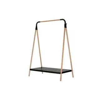 meet powered by PAPERFLOW Kleiderständer schwarz Holz 1 Haken 105,0 x 142,0 cm