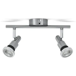 B.K.Licht Deckenlampe 9,6 W schwenkbar Matt-Nickel-Chrom