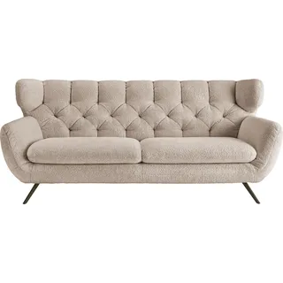 Candy 3C Candy "Beatrice, extravagantes Megasofa, bequem, Küchensofa, Breite 225cm", mit Rückensteppung im Rautenmuster, Samt Optik, auch in Fellimitat,