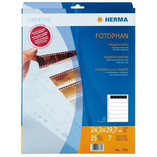 Herma Negativhüllen, 7 x 5 Streifen, 25 St