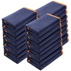 Bild 12x Umzugsdecken 2032x1829mm Möbeldecken Vliesstoff + recycelte Baumwolle Lagerdecken Umzug Packdecken Transport-Decken Möbelpackdecken Verpackungsdecken zum Schutz für Möbel