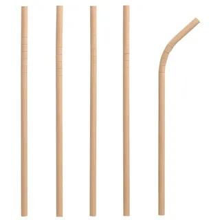 Papstar 100 St. Strohhalme Papier 20 cm Braun
