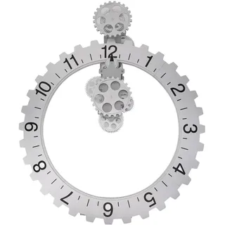 EIMSOAH 3D-Uhr mit Beweglichem Zahnrad, Große Zahnraduhr mit Beweglichen Zahnrädern, Zahnrad-Wanduhr, Einseitige Mechanische Zahnrad-Drehuhr mit Stundenrad, Wandkunst, Dekorative Uhr für