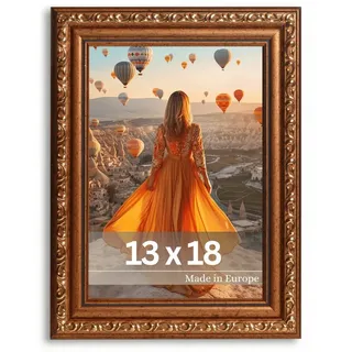 Victor antiker, kunstvoller Fotorahmen „Chagall (Braun Gold, 13 x 18 cm)