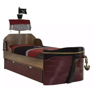Funktionsbett Pirat Betten Kinderbett Bett Holz Jugendbett Braun Piraten - Braun